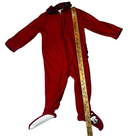 Vintage Disney Store Mickey embroidered footed Red plaid Christmas sleeper 12m - Picture 6 of 9